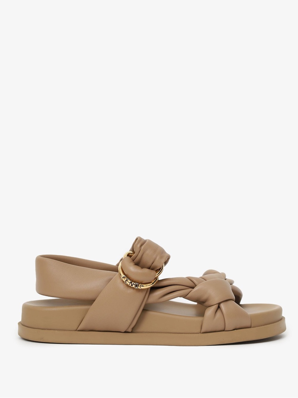 Fendi Leather Padded Sandals With D Ring